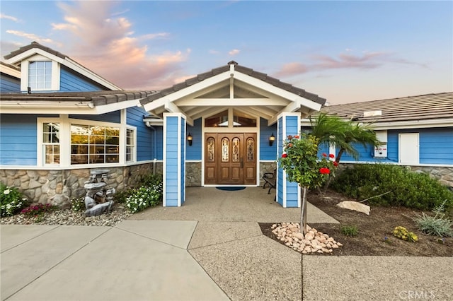 40115 Via Cordova, Temecula, CA 92592 - view of exterior entry featuring stone siding