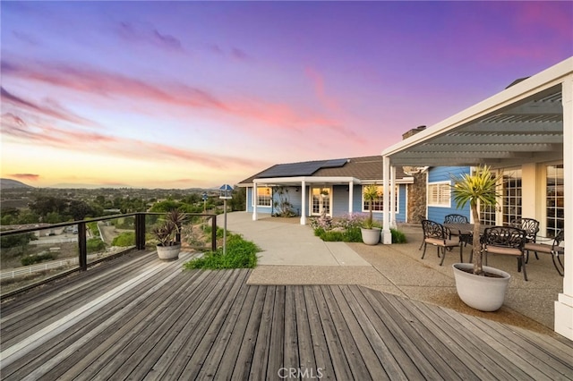 40115 Via Cordova, Temecula, CA 92592 - deck with a pergola, outdoor dining space, and a patio