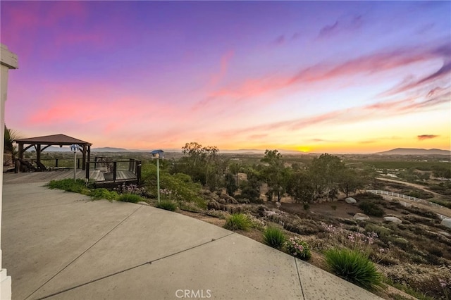 40115 Via Cordova, Temecula, CA 92592 - patio terrace at dusk featuring a gazebo