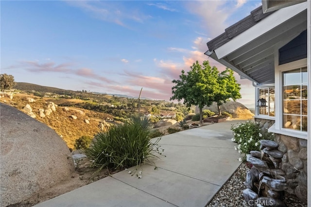 40115 Via Cordova, Temecula, CA 92592 - patio terrace at dusk featuring a patio area