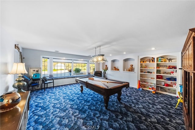 40115 Via Cordova, Temecula, CA 92592 - game room featuring carpet, pool table, and recessed lighting