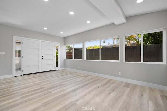 837 S Magnolia Ave, Anaheim, CA 92804 - spare room with healthy amount of natural light, recessed lighting, and wood finished floors