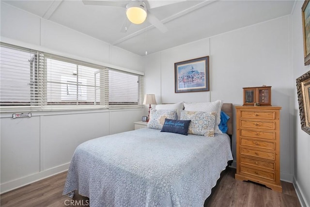 302 Sapphire Ave, Newport Beach, CA 92662 - bedroom featuring wood finished floors, ceiling fan, and attic access