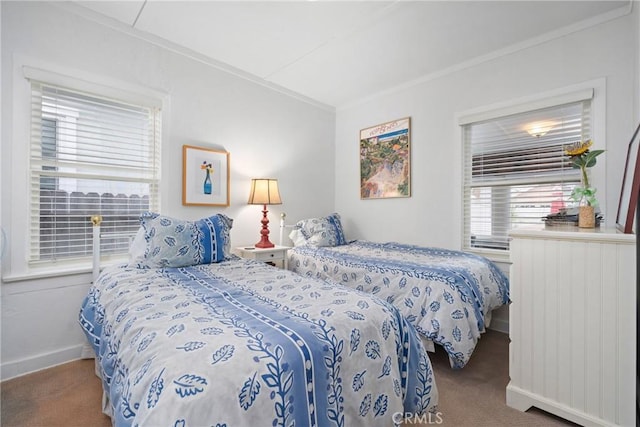 302 Sapphire Ave, Newport Beach, CA 92662 - carpeted bedroom featuring baseboards and crown molding