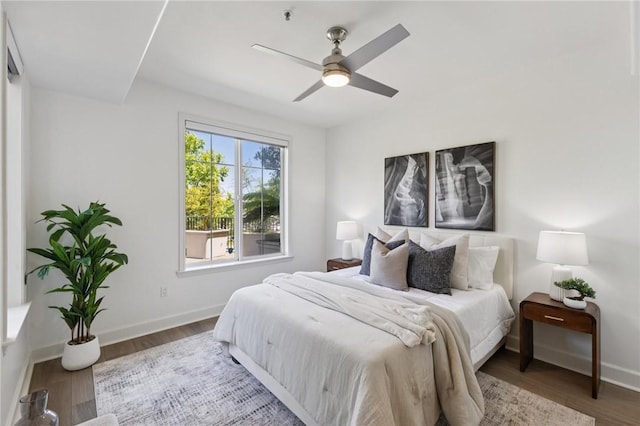 1800 Alma Ave Unit 106, Walnut Creek, CA 94596 - bedroom with wood finished floors and ceiling fan