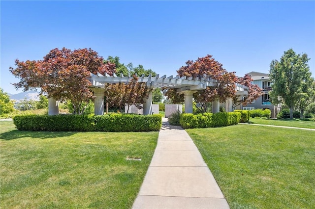 1800 Alma Ave Unit 106, Walnut Creek, CA 94596 - view of front facade featuring a front lawn and a pergola