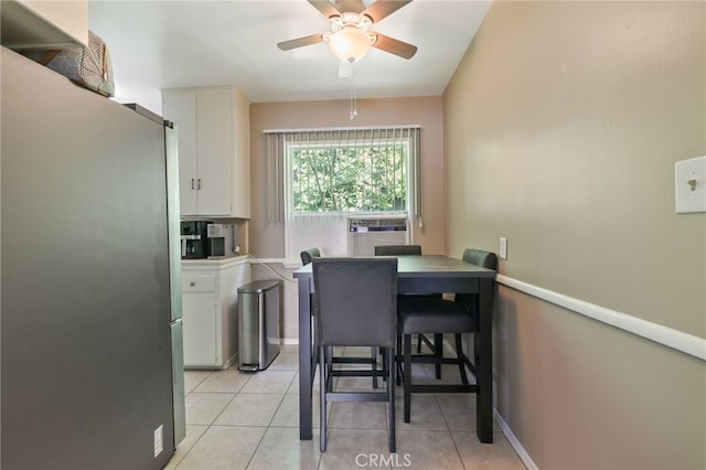 251 E Center St, Covina, CA 91723 - dining area featuring a ceiling fan, light tile patterned floors, and cooling unit