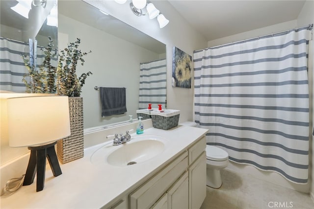 251 E Center St, Covina, CA 91723 - full bath featuring vanity, a shower with shower curtain, and tile patterned floors