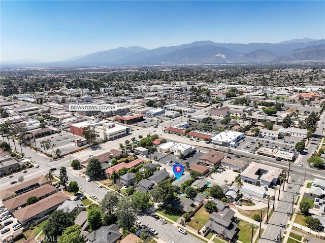 251 E Center St, Covina, CA 91723 - aerial view of property and surrounding area featuring mountains