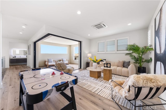 61 Dorado, Irvine, CA 92618 - living room with light wood finished floors and recessed lighting
