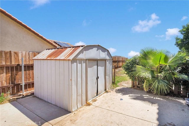 12725 Sundown Rd, Victorville, CA 92392 - view of shed featuring a fenced backyard