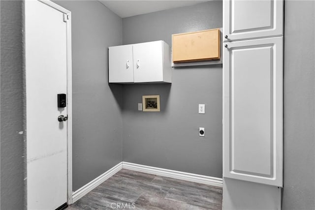 12725 Sundown Rd, Victorville, CA 92392 - laundry area with cabinet space, washer hookup, hookup for an electric dryer, and wood finished floors