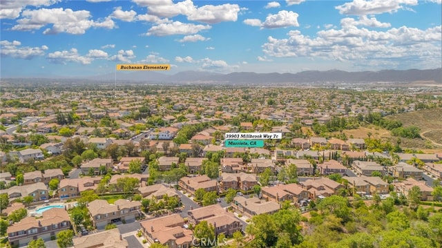 39903 Millbrook Way Unit 7C, Murrieta, CA 92563 - aerial perspective of suburban area with a mountain backdrop