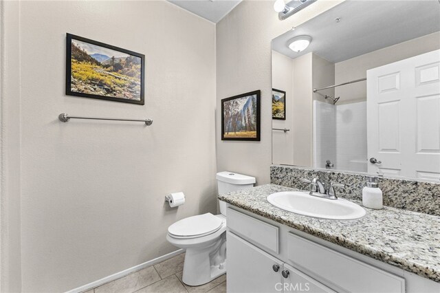 39903 Millbrook Way Unit 7C, Murrieta, CA 92563 - full bath featuring vanity, tile patterned flooring, and a shower