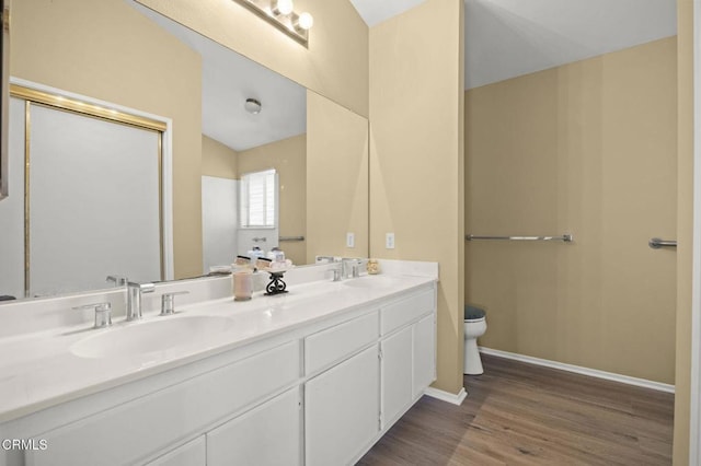 2085 Koala Pl, Oxnard, CA 93036 - bathroom with wood finished floors and double vanity