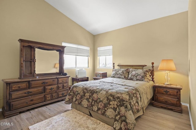 2085 Koala Pl, Oxnard, CA 93036 - bedroom featuring vaulted ceiling and light wood-style floors