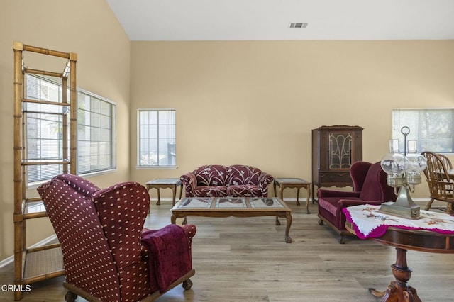 2085 Koala Pl, Oxnard, CA 93036 - living room with wood finished floors and vaulted ceiling