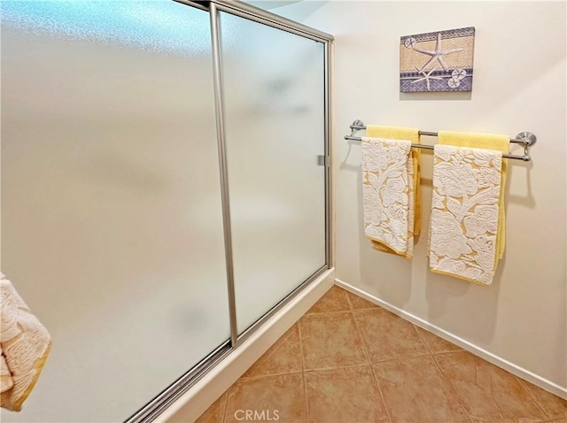 3525 Bahia Blanca W Unit B, Laguna Woods, CA 92637 - full bath featuring tile patterned floors and a shower stall
