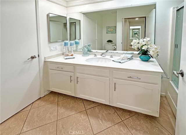 3525 Bahia Blanca W Unit B, Laguna Woods, CA 92637 - bathroom with vanity and tile patterned floors