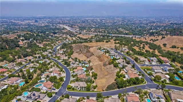 2504 Martingail Dr, Covina, CA 91724 - aerial overview of property's location with nearby suburban area