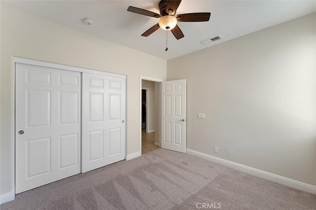 29184 Stone Ridge St, Menifee, CA 92584 - unfurnished bedroom with carpet floors, a closet, and a ceiling fan