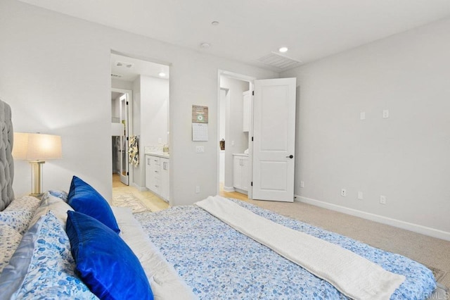 12639 Elizabeth Way, San Diego, CA 92129 - bedroom featuring recessed lighting, ensuite bathroom, and light carpet