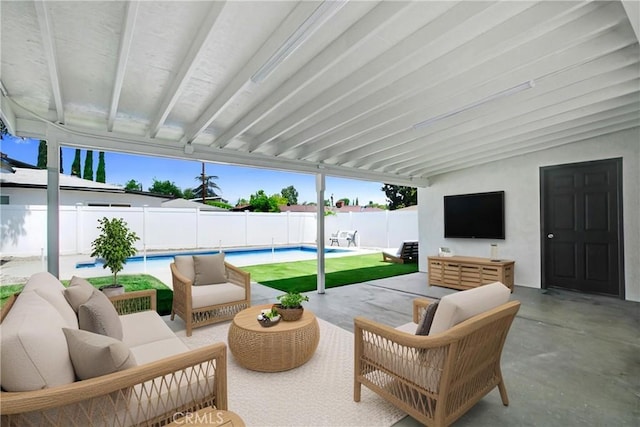 4561 Beverly Ct, Riverside, CA 92506 - fenced backyard with a patio and an outdoor hangout area