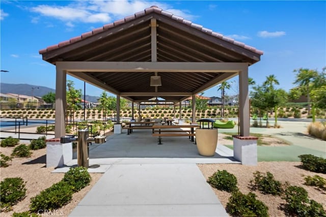 16707 Island Oak St, Fontana, CA 92336 - surrounding community featuring a gazebo and a mountain view