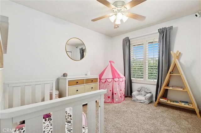 14 Black Oak, Irvine, CA 92604 - carpeted bedroom featuring a crib and ceiling fan