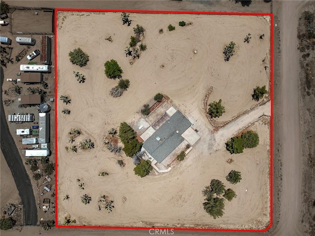 11671 Mountain Rd, Pinon Hills, CA 92372 - aerial overview of property's location featuring property boundaries highlighted