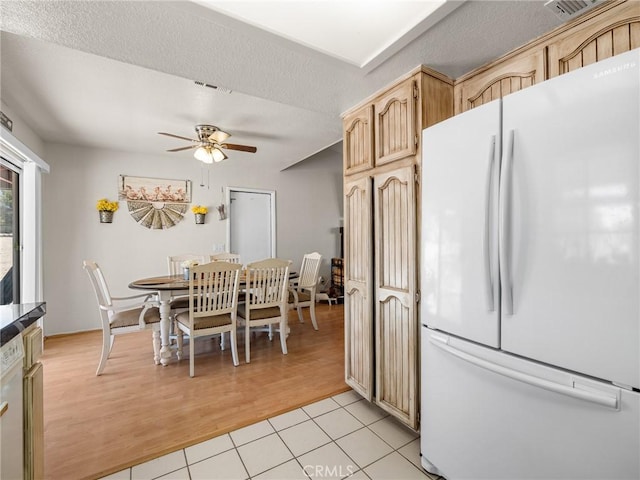 11671 Mountain Rd, Pinon Hills, CA 92372 - dining space featuring ceiling fan and light tile patterned floors