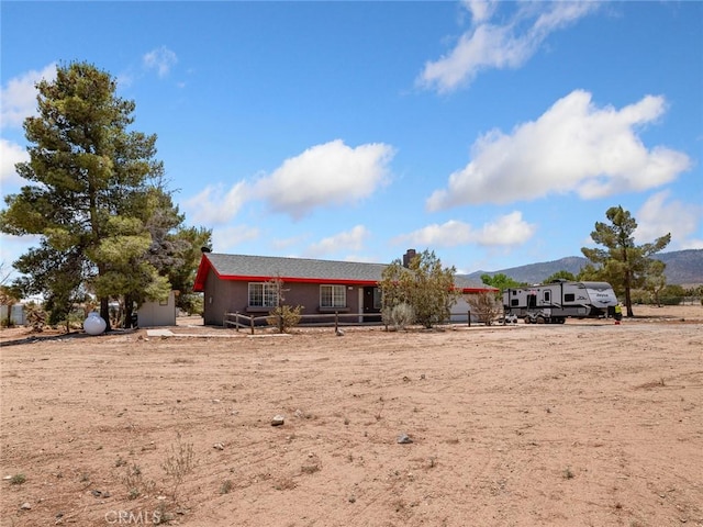 11671 Mountain Rd, Pinon Hills, CA 92372 - view of front of house featuring a mountain view