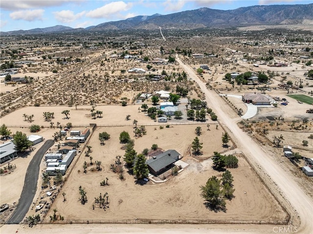 11671 Mountain Rd, Pinon Hills, CA 92372 - aerial view of sparsely populated area featuring a mountain backdrop