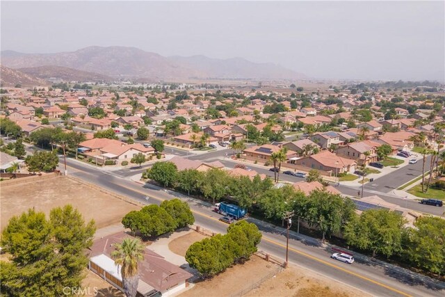 3455 Sugar Maple Ct, Hemet, CA 92545 - aerial perspective of suburban area featuring a mountain backdrop