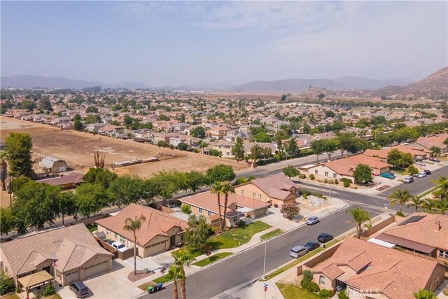 3455 Sugar Maple Ct, Hemet, CA 92545 - aerial perspective of suburban area featuring mountains