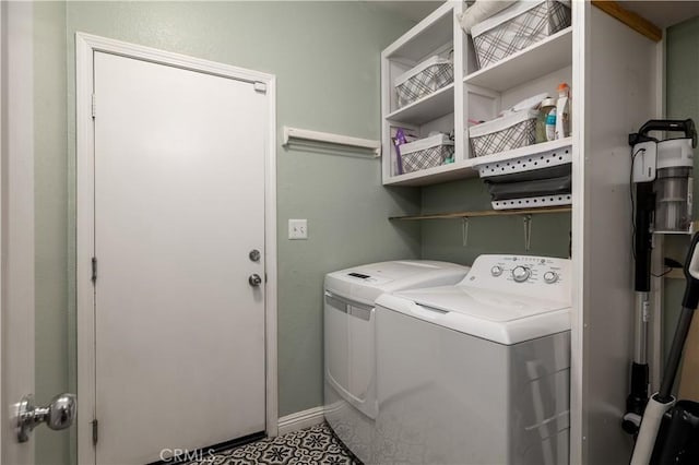 3455 Sugar Maple Ct, Hemet, CA 92545 - washroom with separate washer and dryer and baseboards