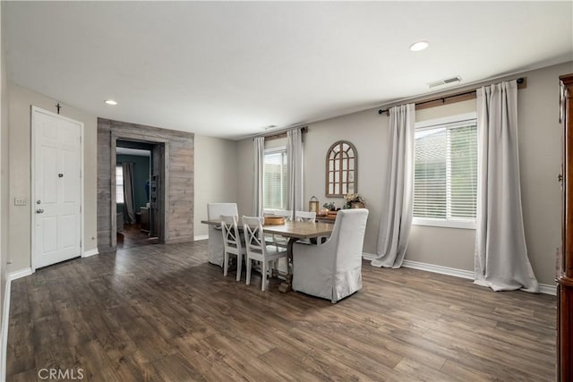 3455 Sugar Maple Ct, Hemet, CA 92545 - dining room featuring dark wood-style flooring and recessed lighting