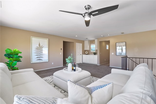 35887 Rhone Ln, Winchester, CA 92596 - living area with carpet and a ceiling fan