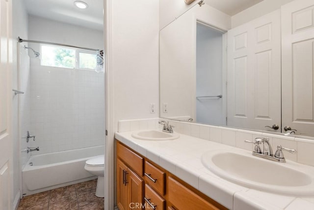 34214 Pinehurst Dr, Yucaipa, CA 92399 - full bathroom with double vanity and shower / washtub combination
