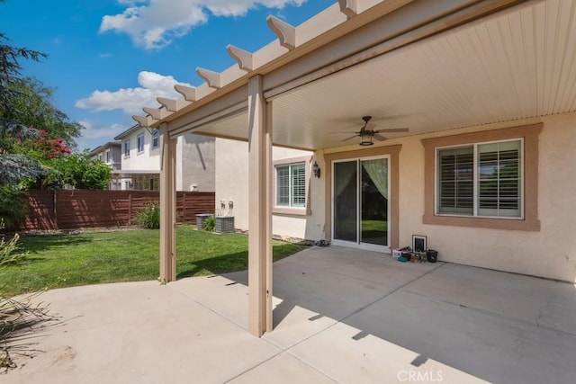 34214 Pinehurst Dr, Yucaipa, CA 92399 - view of patio featuring a ceiling fan