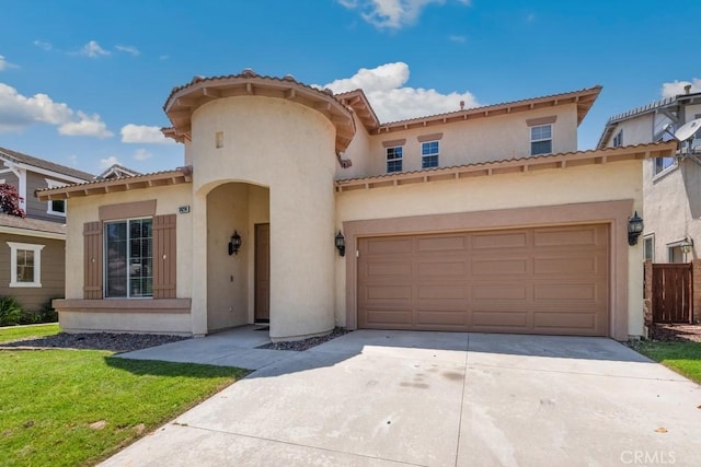 34214 Pinehurst Dr, Yucaipa, CA 92399 - mediterranean / spanish-style house with stucco siding, driveway, and a tiled roof