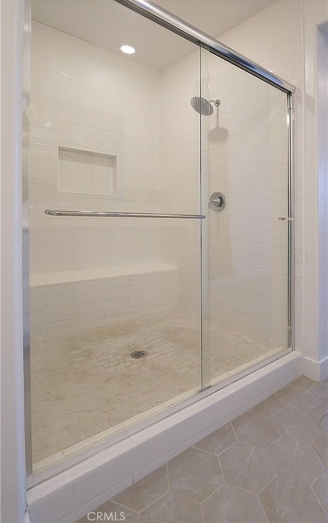 2750 W 182nd St Unit 112, Torrance, CA 90504 - full bathroom with a shower stall and tile patterned floors