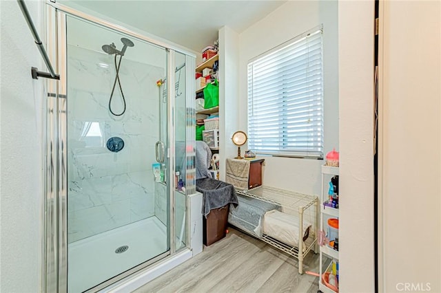 23763 Highland Valley Rd, Diamond Bar, CA 91765 - full bath with a marble finish shower and wood finished floors
