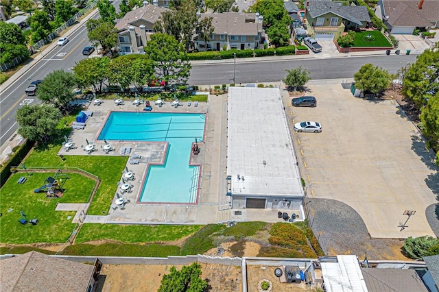 23763 Highland Valley Rd, Diamond Bar, CA 91765 - aerial view of a pool