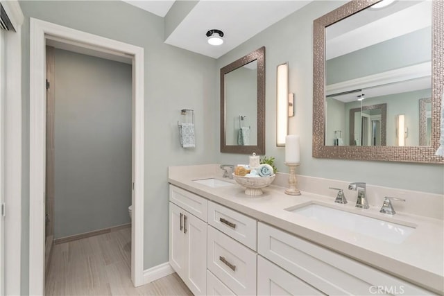 1837 N Studebaker Rd, Long Beach, CA 90815 - full bathroom featuring double vanity and a shower stall