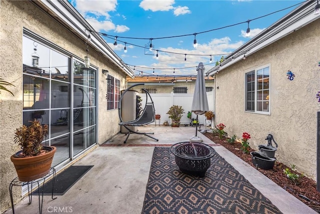 1320 Carob Way, Montebello, CA 90640 - view of patio / terrace with a fire pit