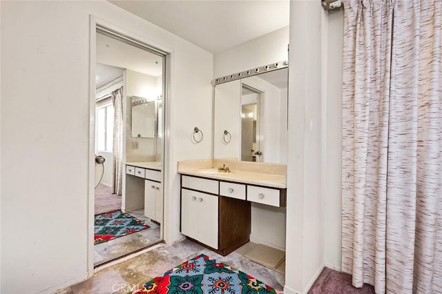 1500 Country Club Dr, Riverside, CA 92506 - full bathroom with vanity and a shower with curtain