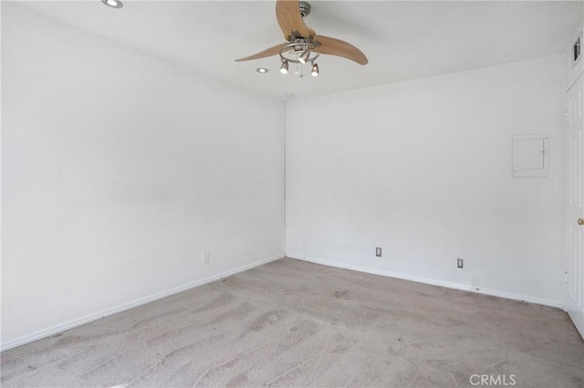 23372 Caminito Marcial Unit 187, Laguna Hills, CA 92653 - unfurnished room featuring ceiling fan, carpet flooring, recessed lighting, and electric panel