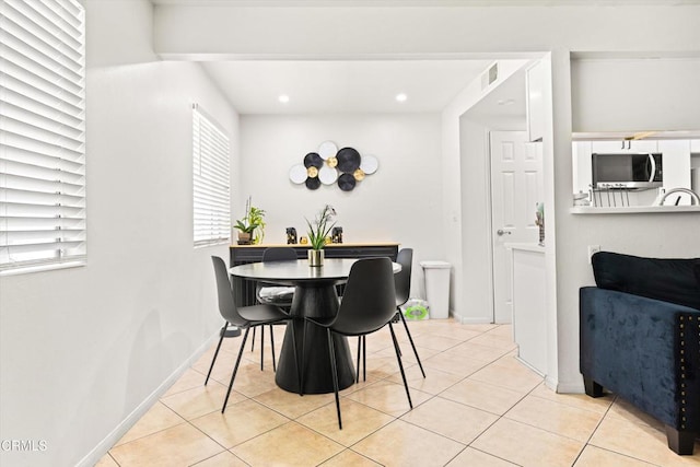 1222 Acadia Pl, Ventura, CA 93003 - dining room with light tile patterned flooring and recessed lighting