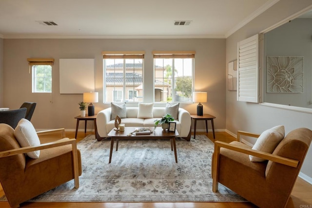 12625 Fiorenza Ln Unit 236, San Diego, CA 92128 - living area with ornamental molding and wood finished floors
